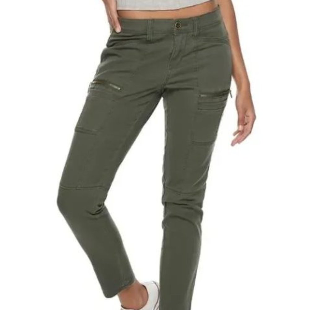 Unionbay Blaire Utility Zip Skinny Pant sz. 11 Fatigue green